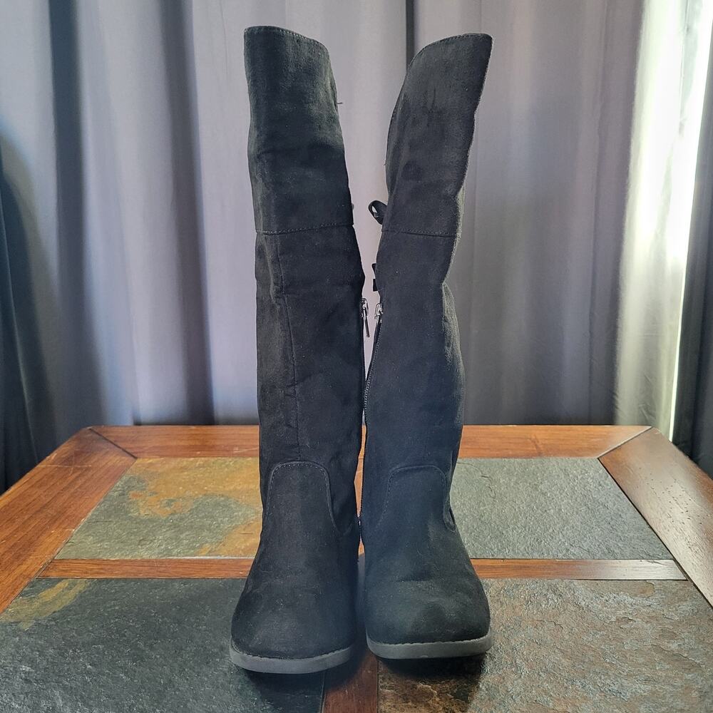 Cat & Jack Girls size 13 Knee High Boots with Bow Details - Picture 3 of 6